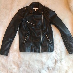 Black leather jacket